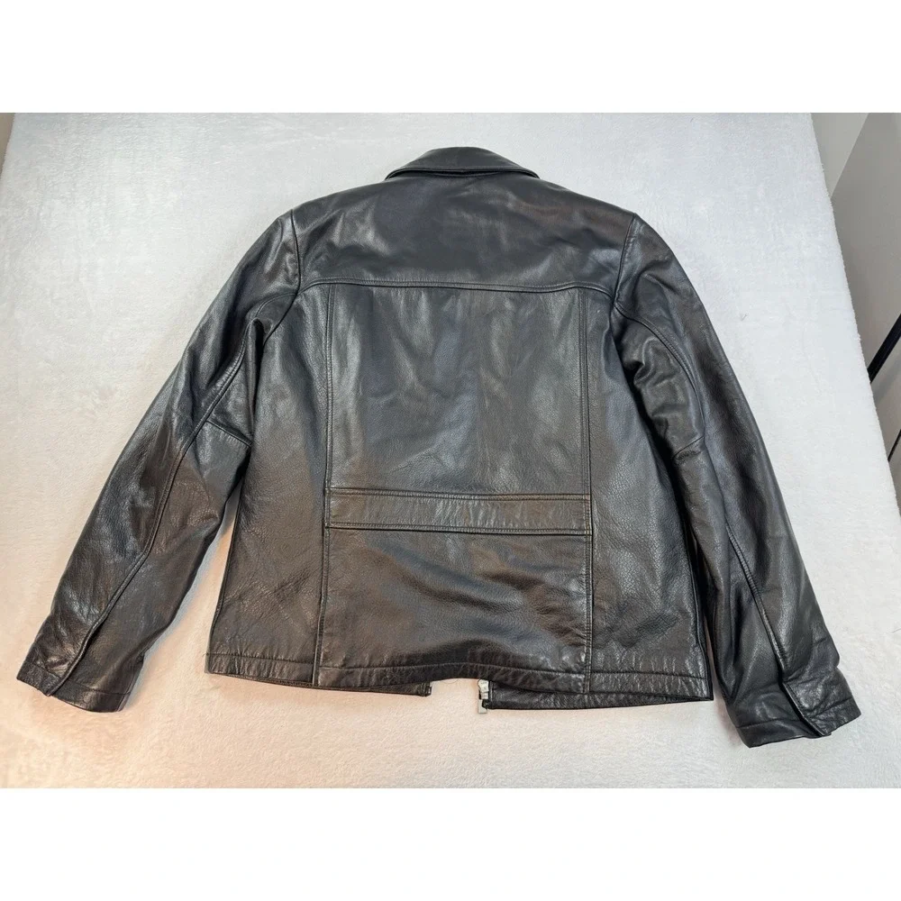 Wilsons Leather Black Insulated Thinsulate Men's Mid-Length Zip Jacket Size M